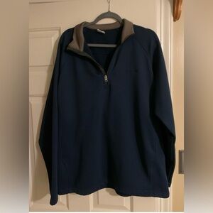 Columbia Men's Quarter Zip Navy Sweater XL